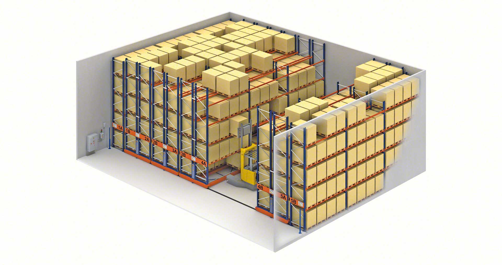 Estantería de paletización móvil Estantería de paletización móvil