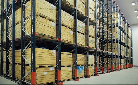 Las estanterías compactas de Mecalux han demostrado su resistencia frente a los terremotos en la planta que el productor de frutas y verduras congeladas Alifrut tiene en Quilicura (Santiago de Chile)