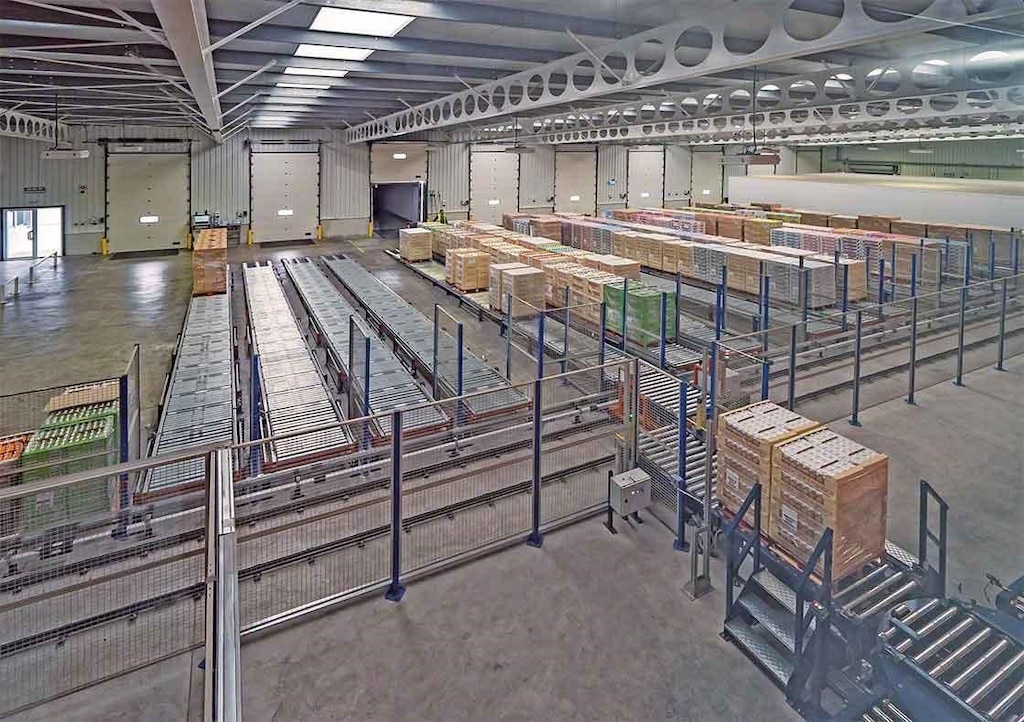 El almacén de Dafsa en España ha instalado un circuito de transportadores que asisten en la recepción de mercaderías
